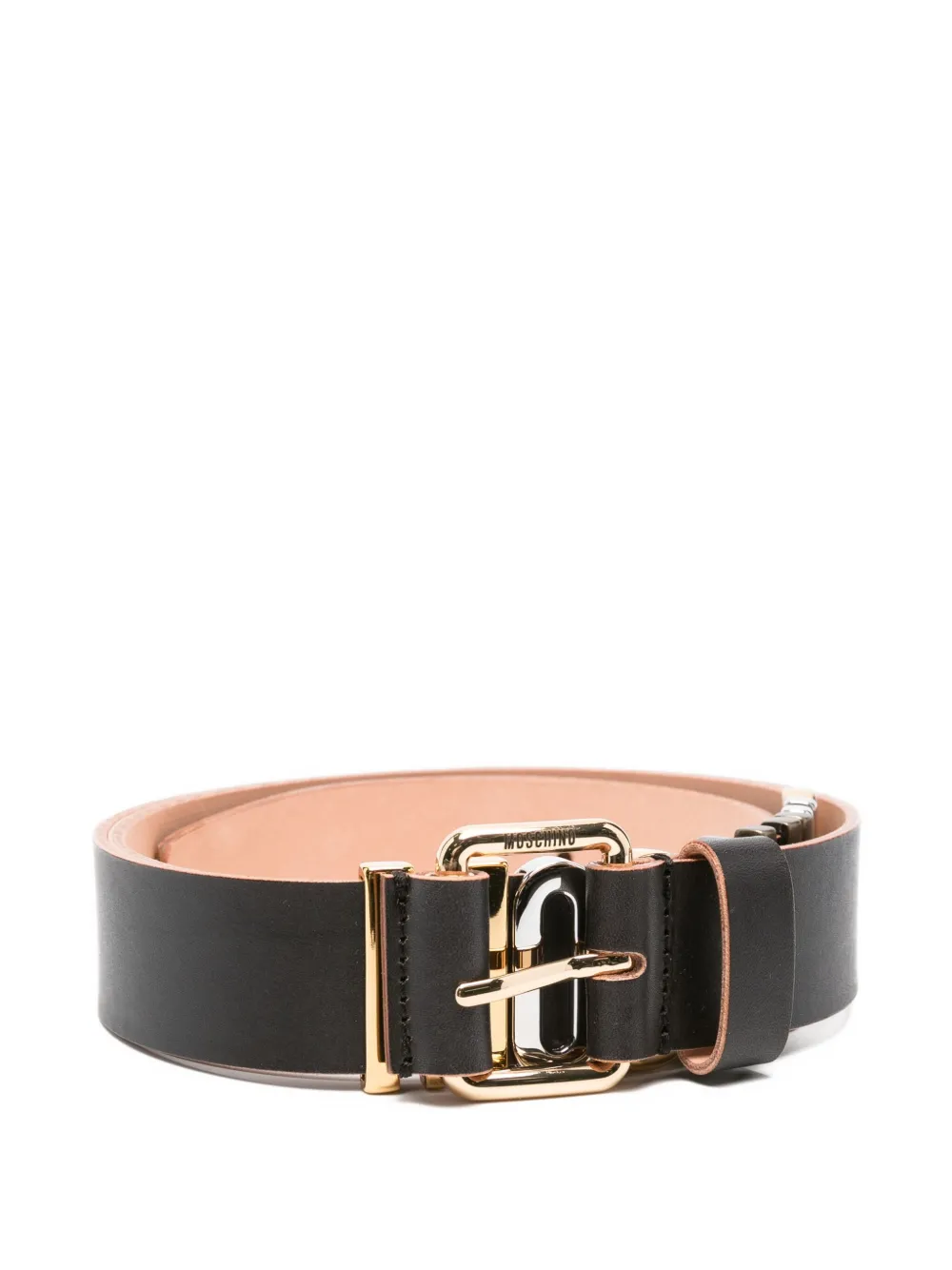 Moschino Leren riem Zwart
