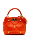 Valentino Garavani Pre-Owned 2018-2025 Small Nappa Roman Stud The Handle Bag satchel - Orange