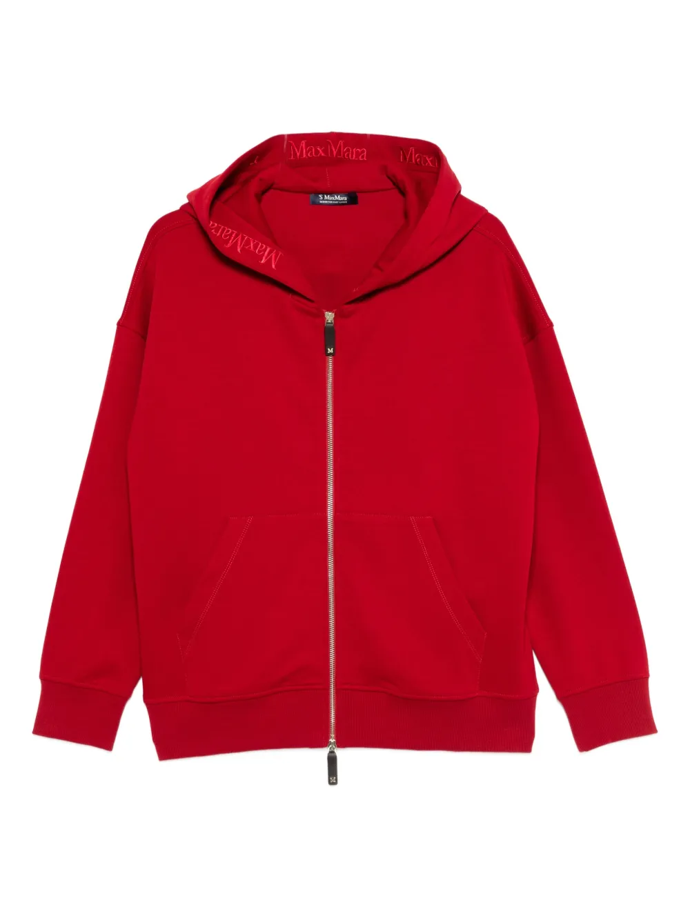 'S Max Mara Siena hoodie met borduurwerk en rits Rood