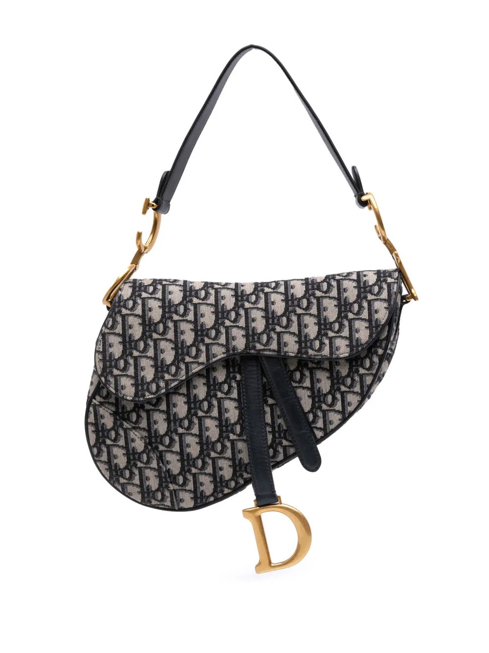 Christian Dior Pre-Owned 2021 Oblique Canvas Saddle Bag shoulder bag | Blue | Image 1