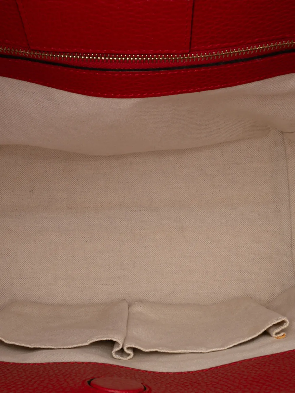 Pre-owned Gucci 2016-2025 Medium Leather Swing Tote Bag In Red
