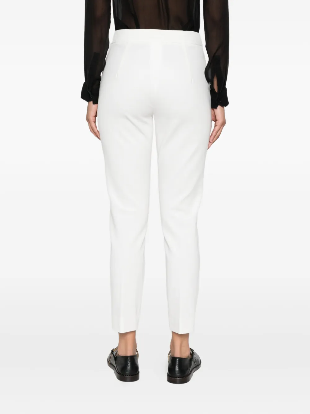 Max Mara Broek met toelopende pijpen Wit