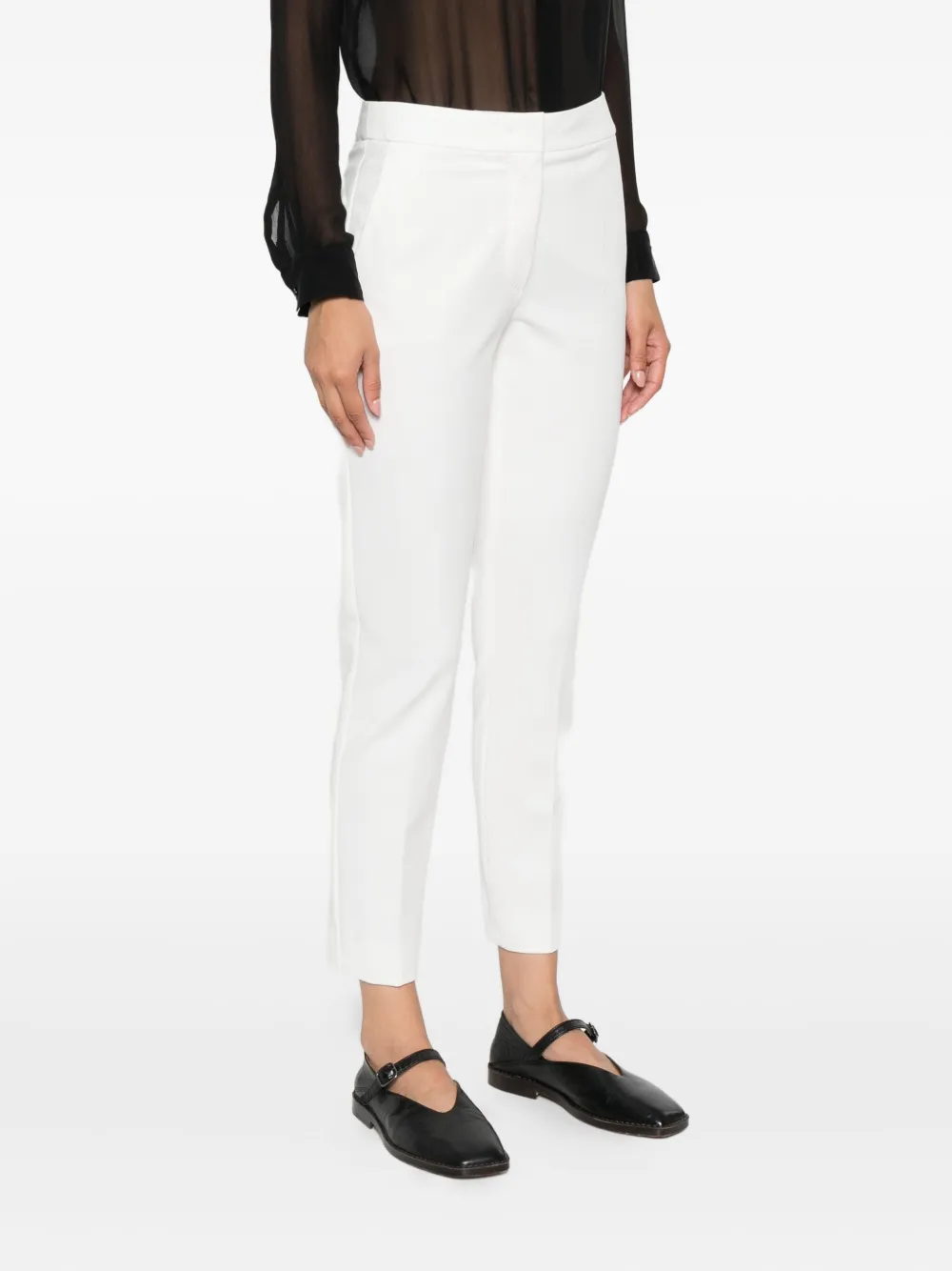 Max Mara Broek met toelopende pijpen Wit