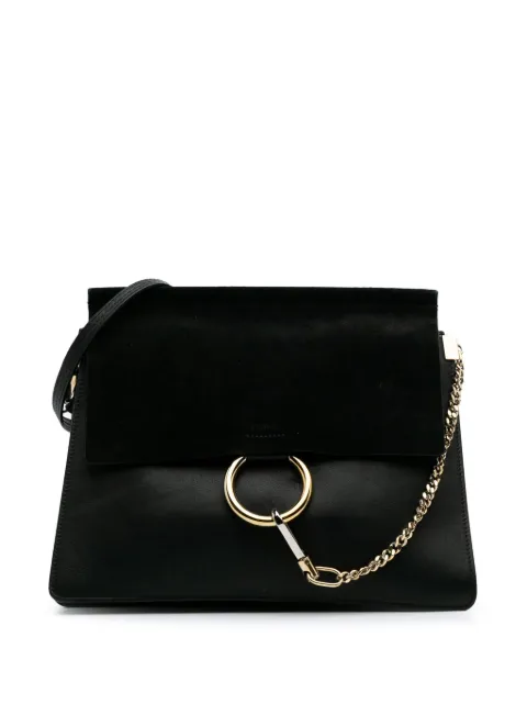Chloé Pre-Owned 2019 Medium Calfskin and Suede Faye crossbody bag