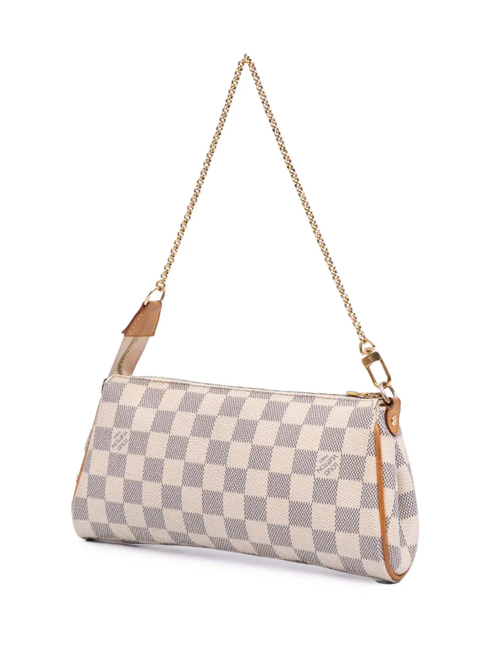 Pre-owned Louis Vuitton 2011 Damier Azur Eva Satchel In White