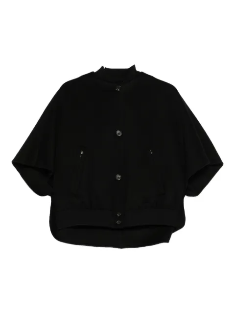 Max Mara button-fastening cape jacket