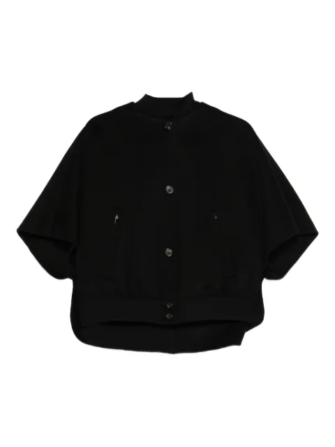 Max Mara button-fastening cape jacket