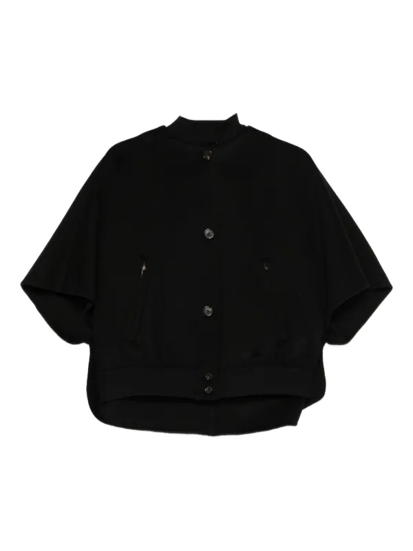 Max Mara ボタン ケープジャケット | ブラック | FARFETCH JP