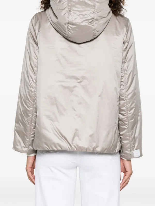 MaxMara The Cube パーカー Max Mara The Cube Green Hooded zip-front Jacket | Grey | FARFETCH