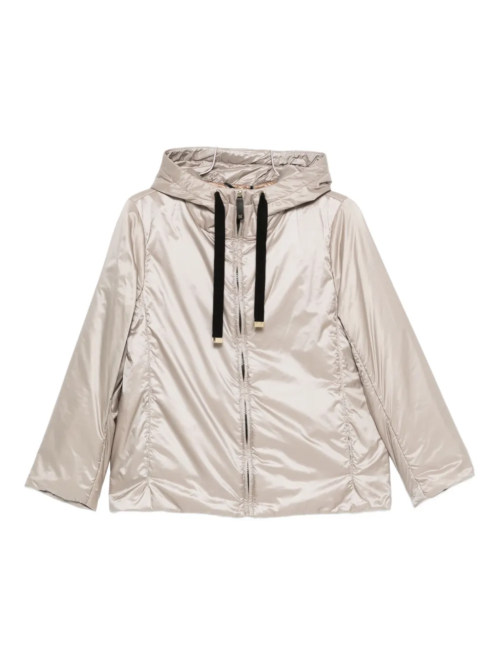 Max Mara The Cube Green hooded zip-front jacket Grijs