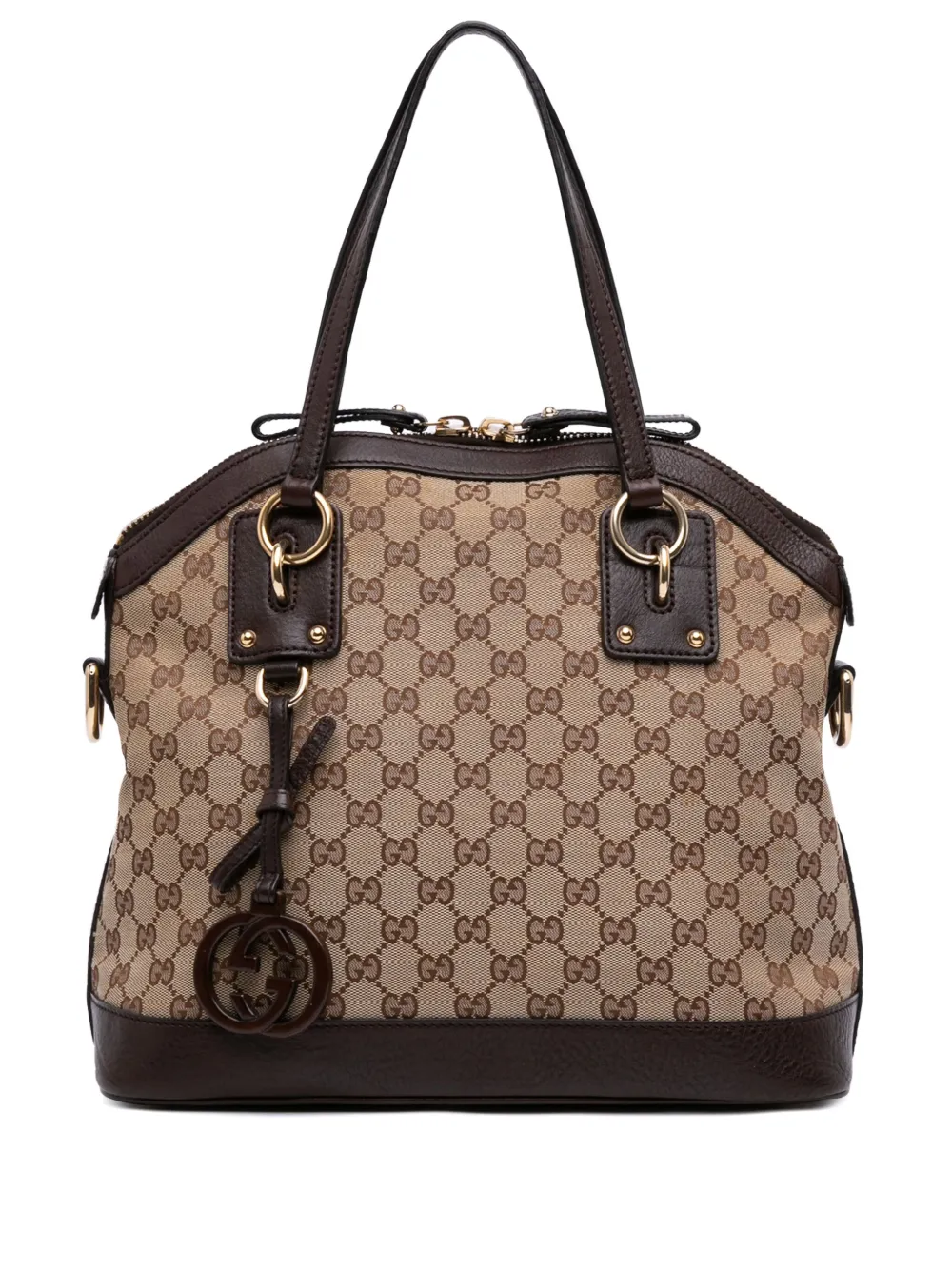 2016-2024 Medium GG Canvas Charm Dome satchel
