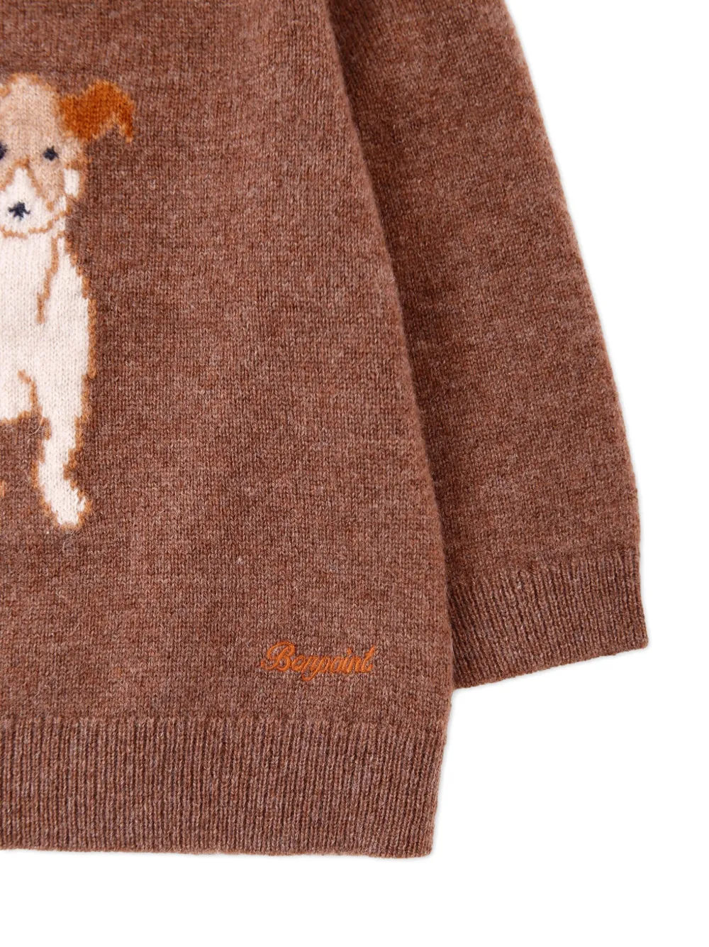 Bonpoint dog-embroidered cashmere sweater Bruin