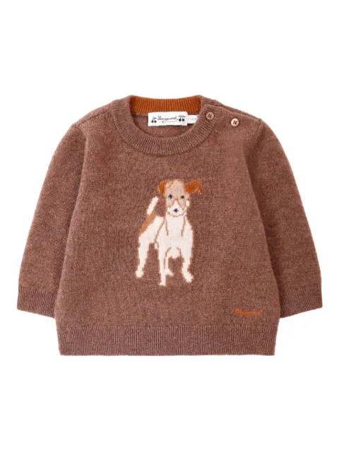Bonpoint dog-embroidered cashmere sweater