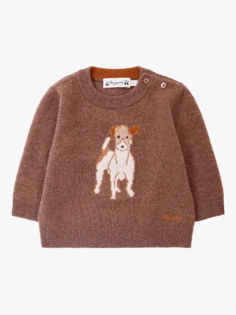 Bonpoint dog-embroidered cashmere sweater