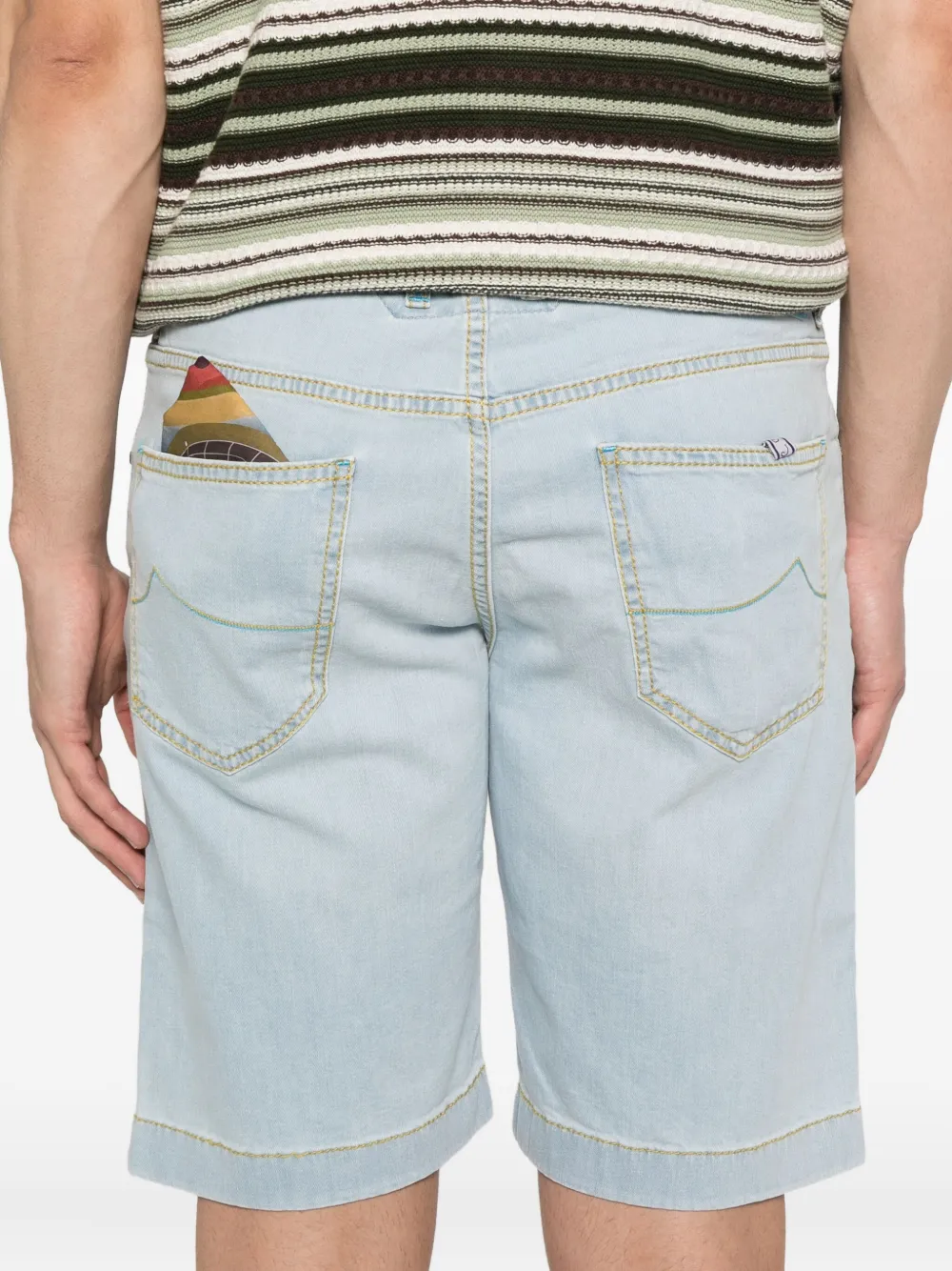 Jacob Cohën Nicolas denim shorts met borduurwerk Blauw