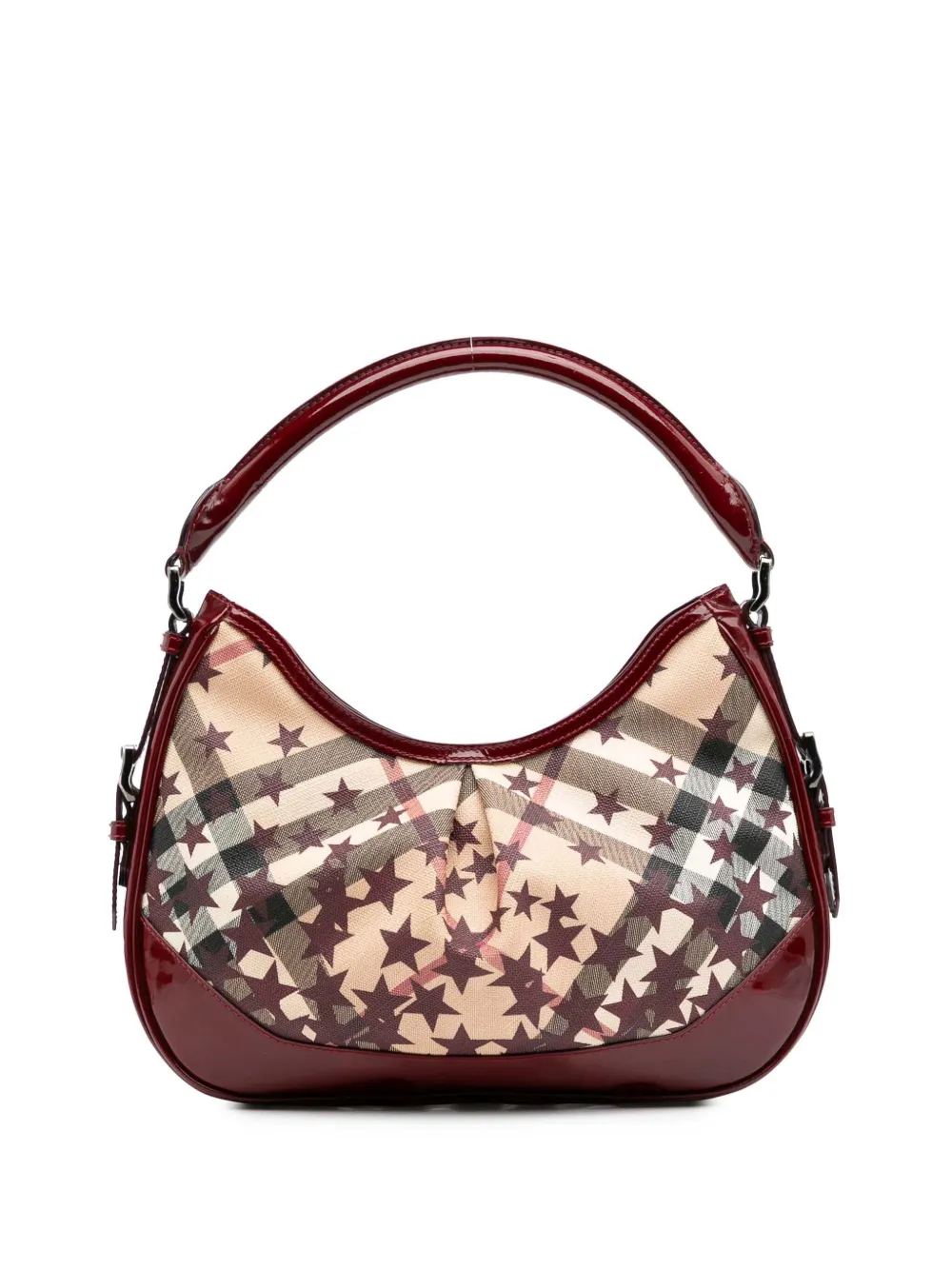 Burberry Pre-Owned 2000-2024 Small Nova Check Coated Canvas Stars Hernville hobo bag | Brown | Image 1