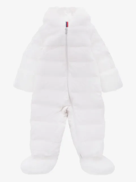 Moncler Enfant Traje de neve matelassê com capuz