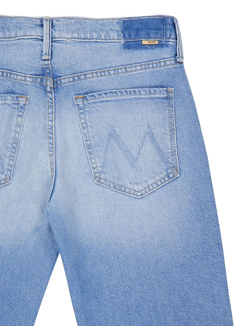 Mother Womens High On The Hog Hustler Roller Ankle Flared-leg Mid-rise Stretch-denim Jeans In Blue