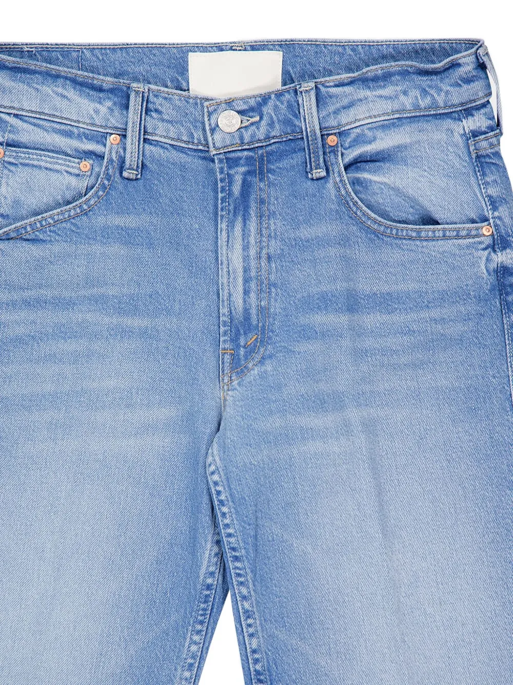 Mother Womens High On The Hog Hustler Roller Ankle Flared-leg Mid-rise Stretch-denim Jeans In Blue