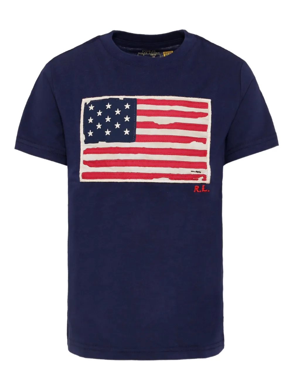 POLO RALPH LAUREN KIDS graphic-print T-shirt Blauw