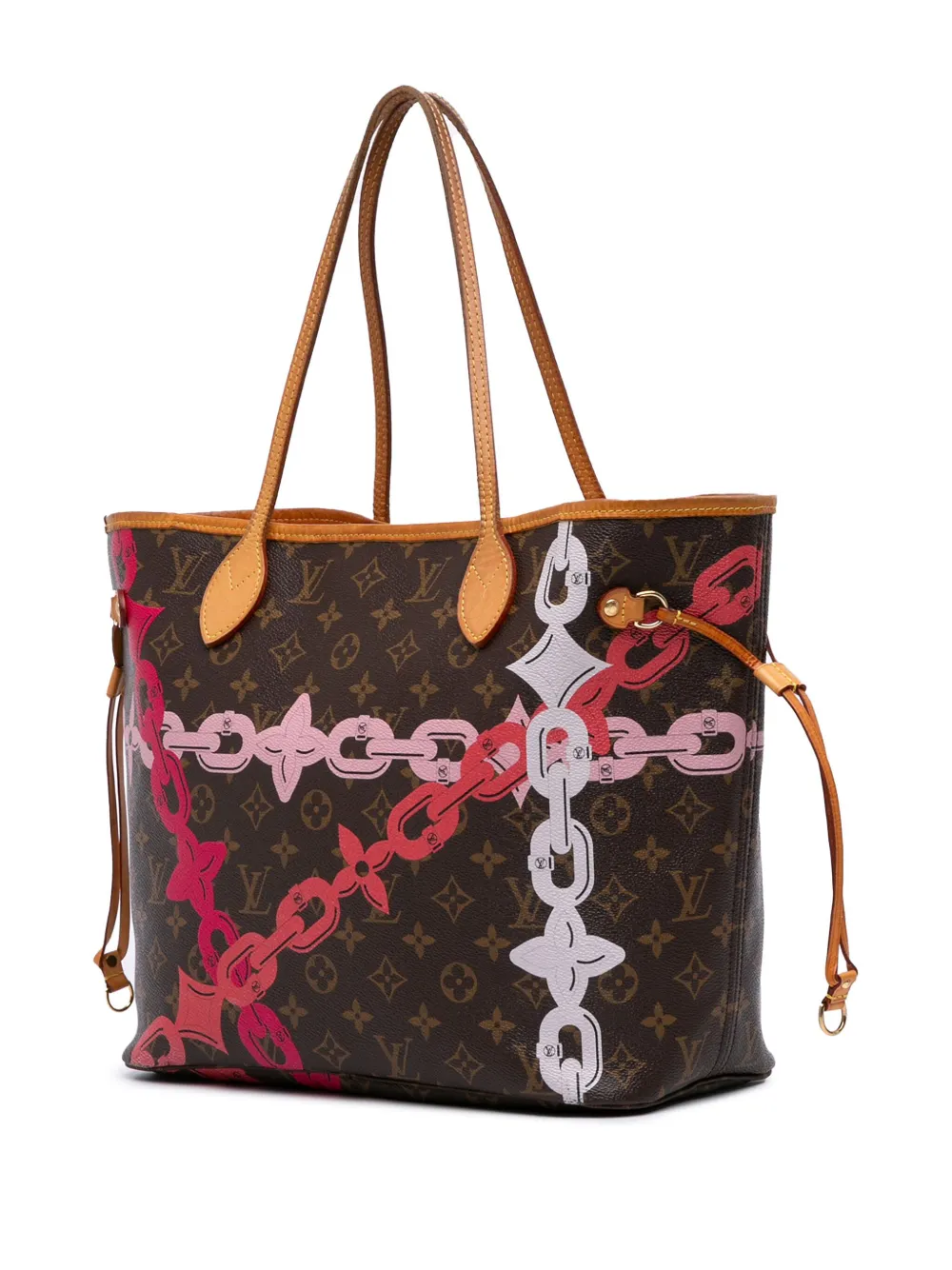 Pre-owned Louis Vuitton 2016 Monogram Bay Neverfull Mm Tote Bag In Brown