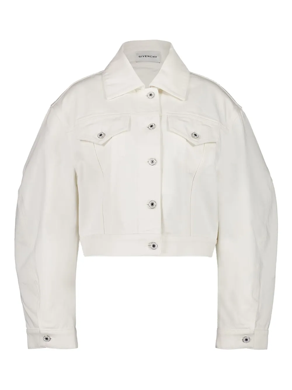 Givenchy Denim jack met logopatch Wit
