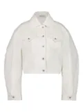 Givenchy logo-patch denim jacket - White