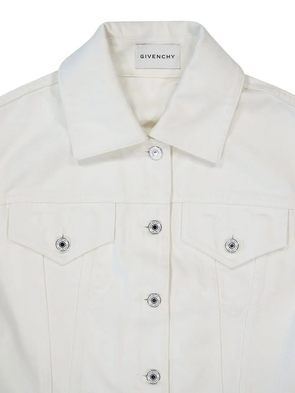 Givenchy Denim jack met logopatch Wit