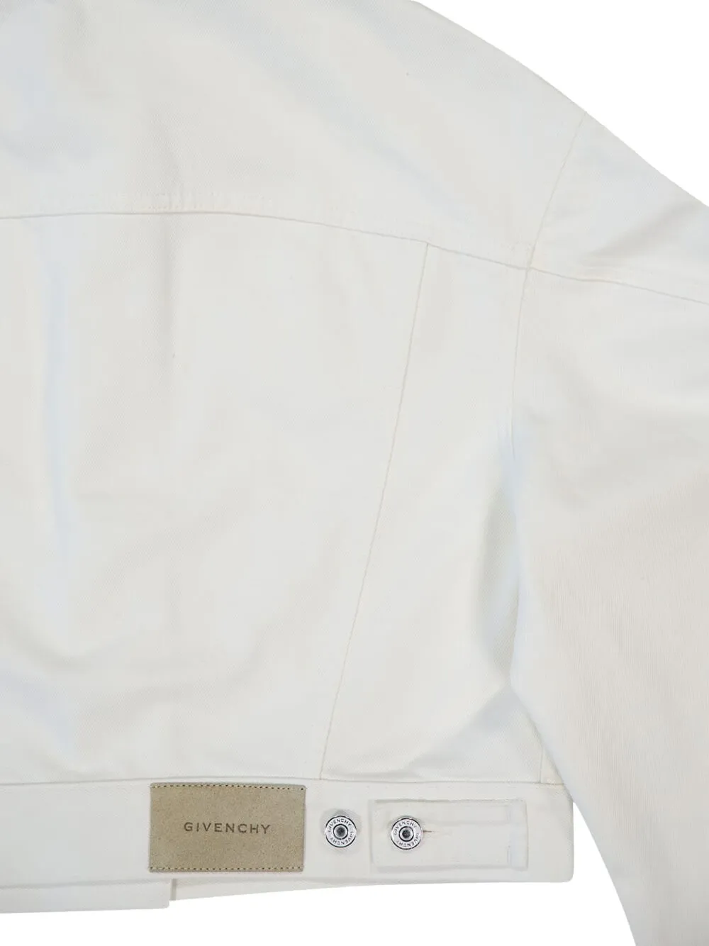 Givenchy Denim jack met logopatch Wit