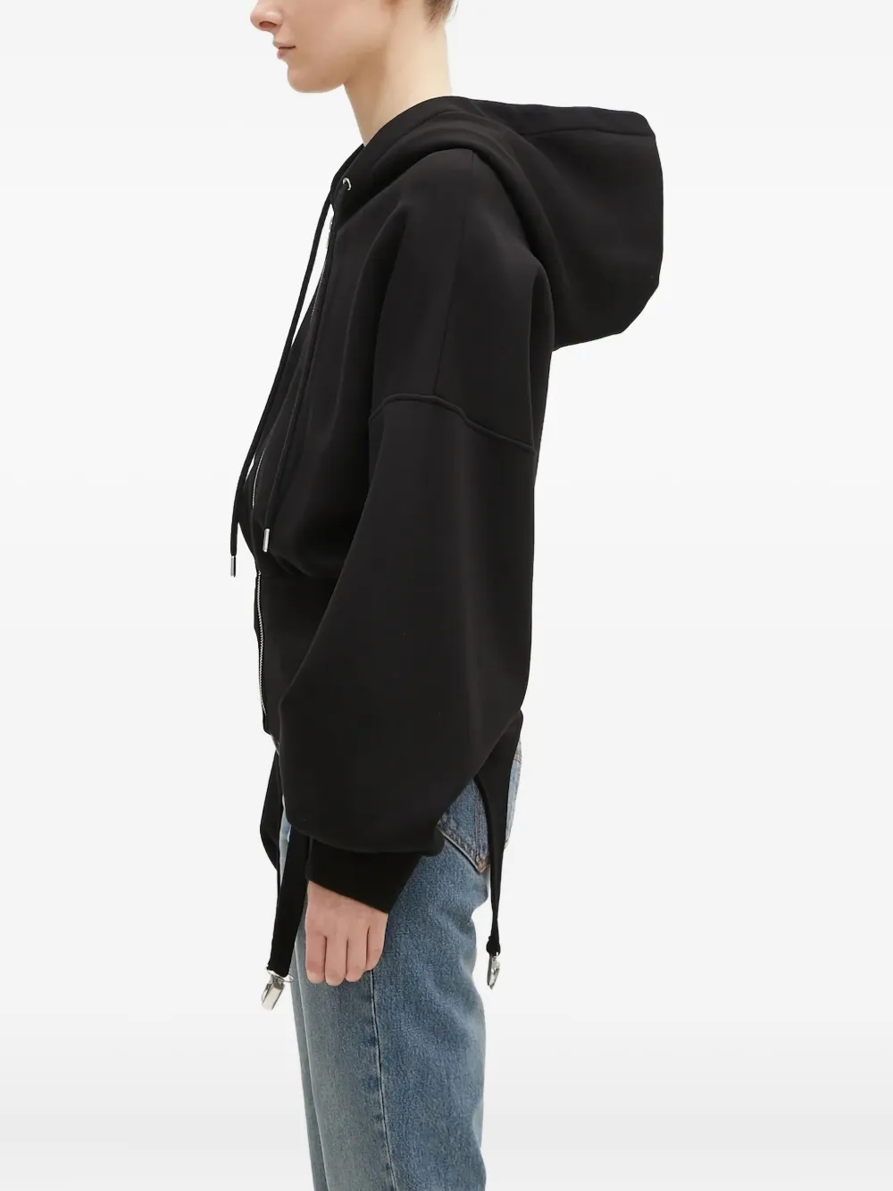 Fiorucci Trui met capuchon en rits Zwart