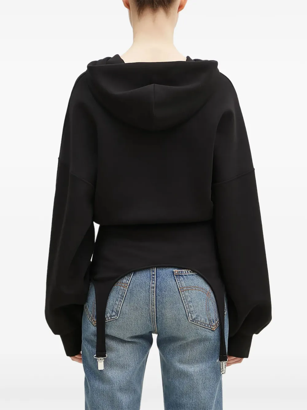 Fiorucci Trui met capuchon en rits Zwart