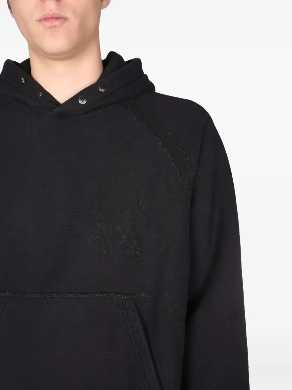 Engineered Garments Snap-button Hoodie In Black