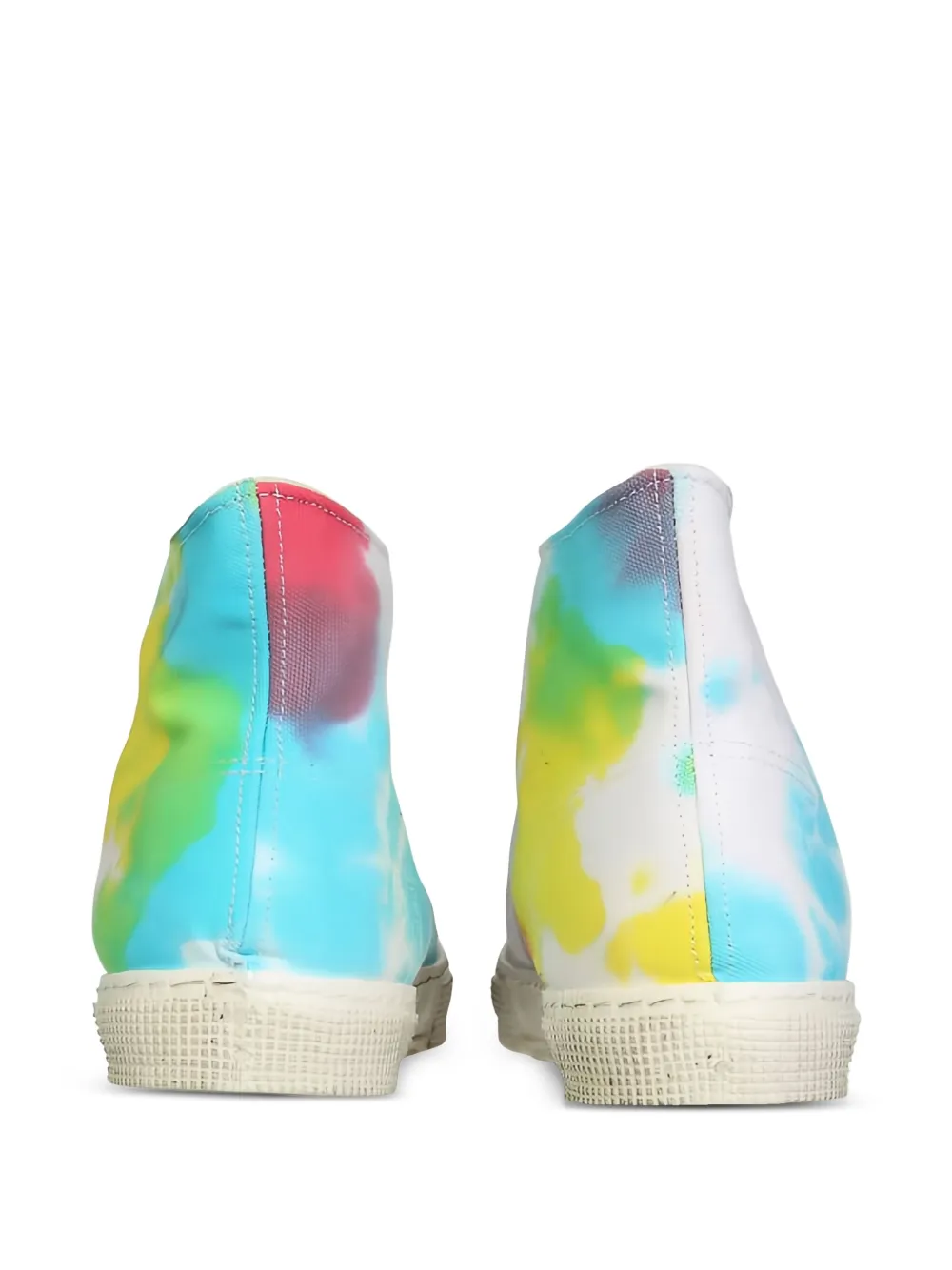 METAL GIENCHI x Jean Michel high-top sneakers met tie-dye Wit