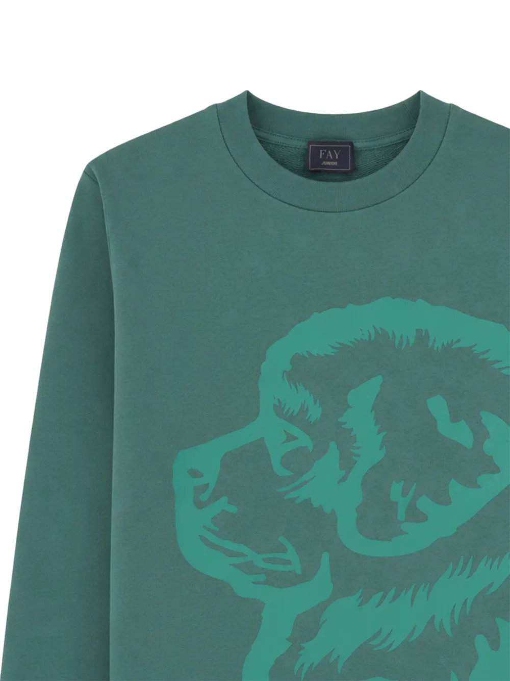 Fay Kids Trui met print Groen