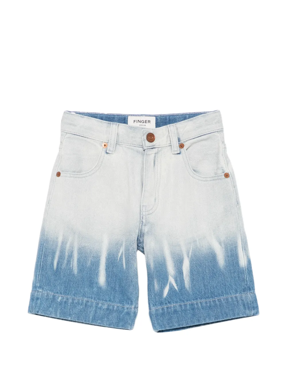 Finger In The Nose Sally bleach-effect denim shorts - Bianco