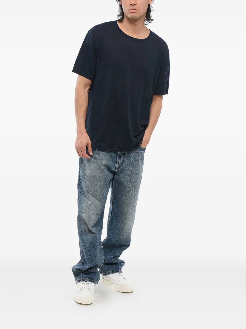 Alanui Linnen T-shirt Blauw