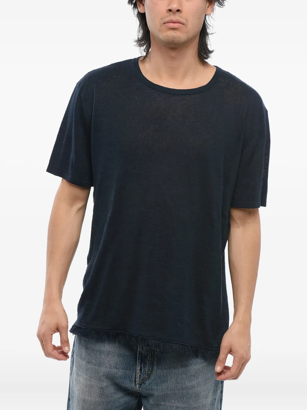 Alanui Linnen T-shirt Blauw