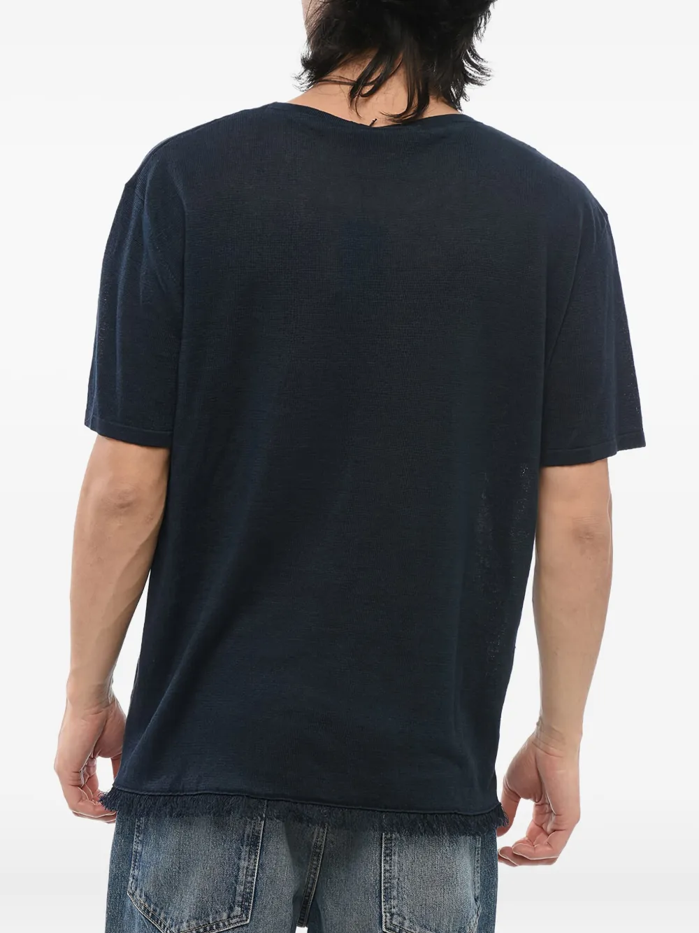 Alanui Linnen T-shirt Blauw