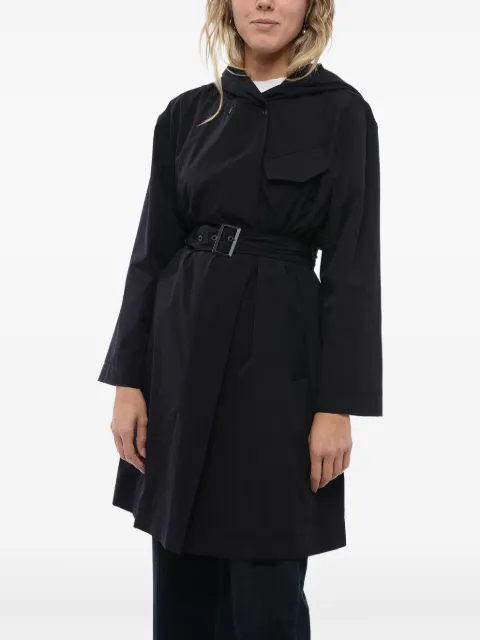 Giorgio Armani hooded-belted trench coat