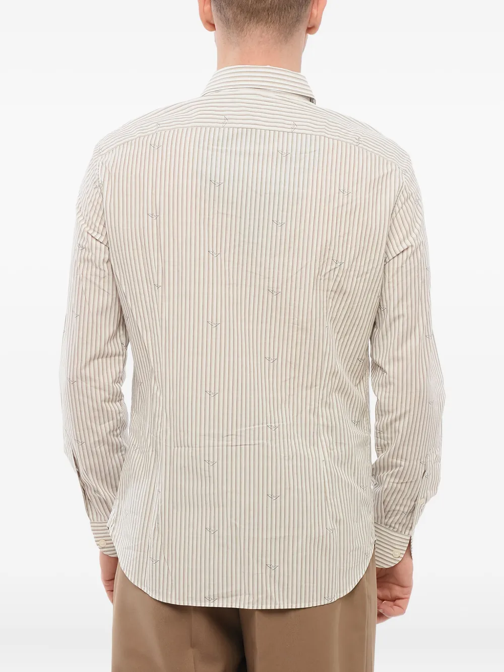 Giorgio Armani Overhemd met logo Beige
