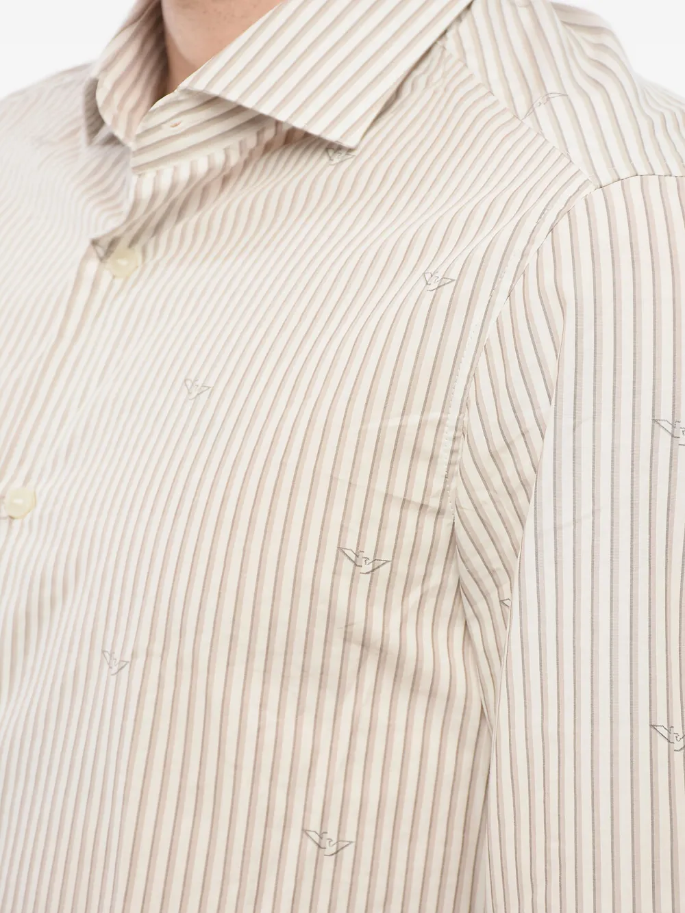 Giorgio Armani Overhemd met logo Beige