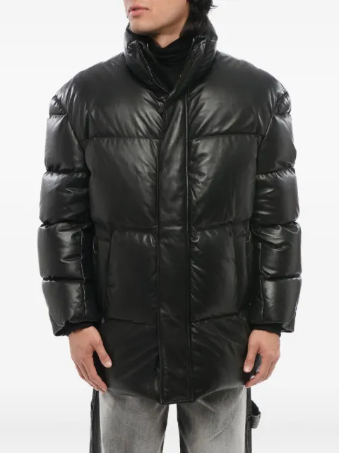Giorgio Armani padded leather down jacket