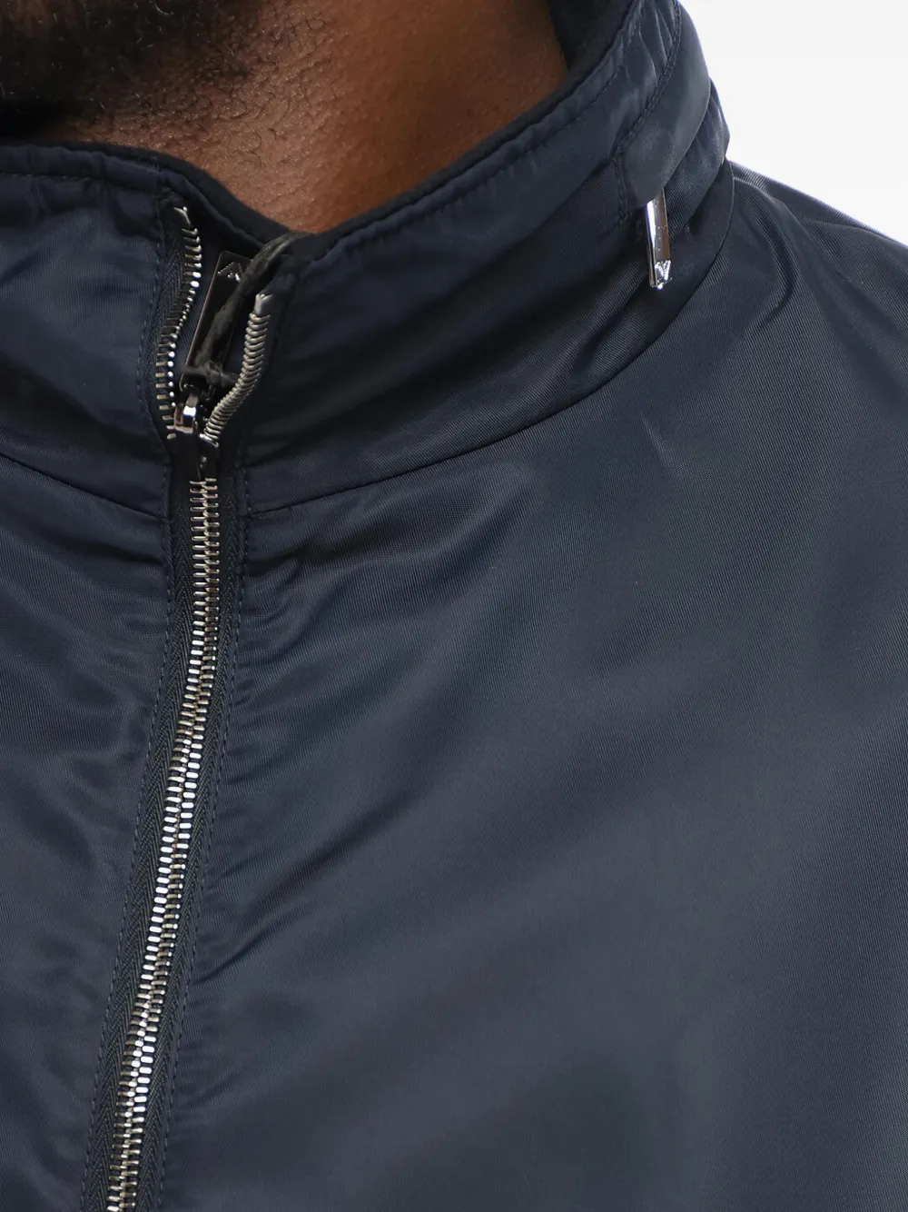 Giorgio Armani Omkeerbaar jack met rits Blauw