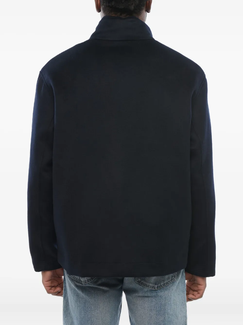 Giorgio Armani Omkeerbaar jack met rits Blauw