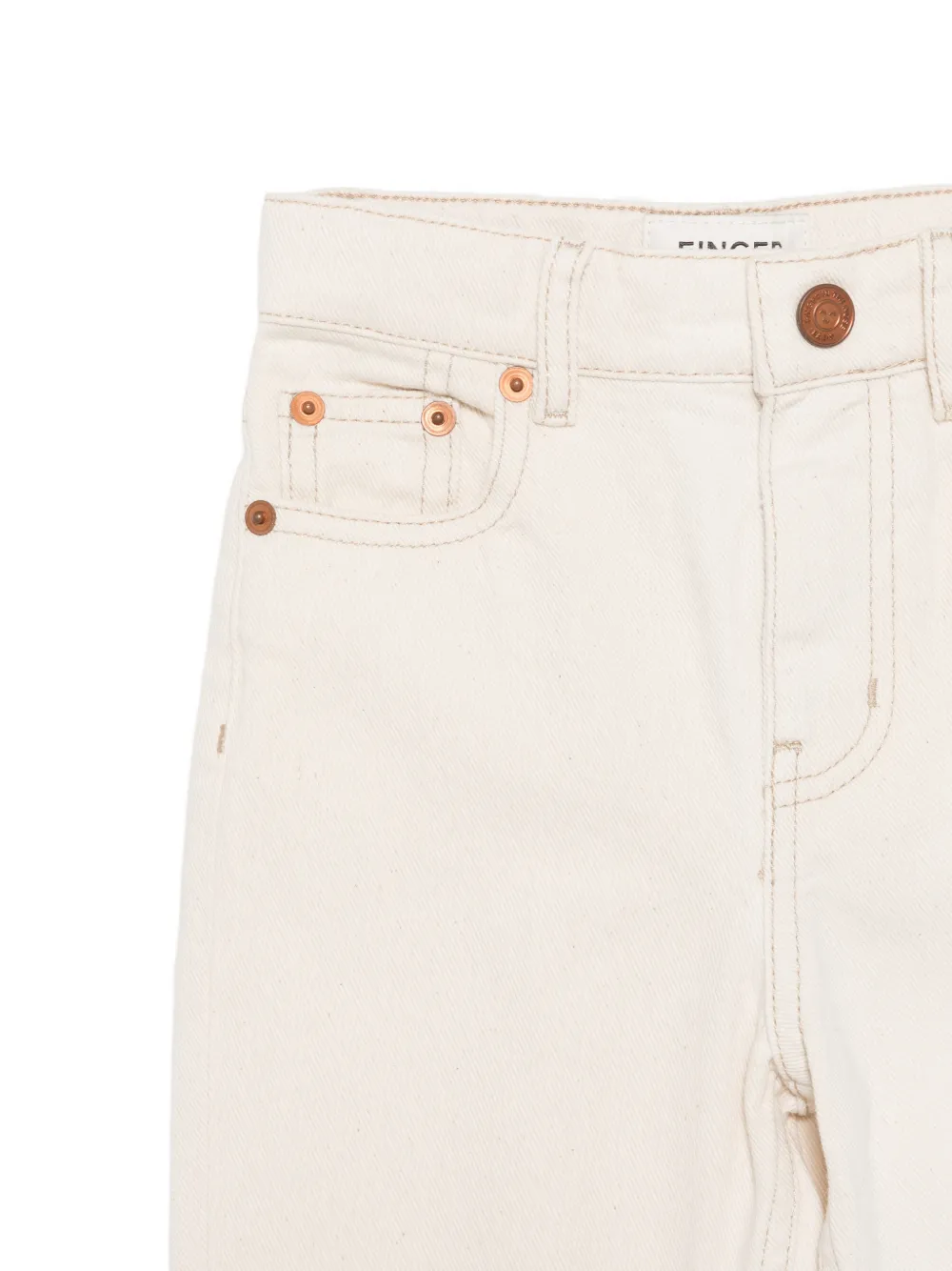Finger In The Nose Fiona high waist flared jeans Beige