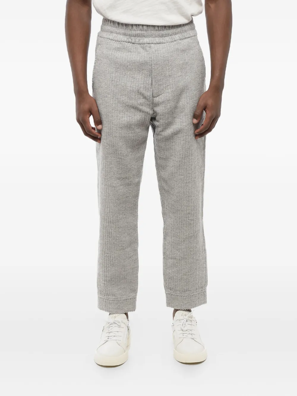 Giorgio Armani ribbed elastic-waist trousers | Grey | Image 1