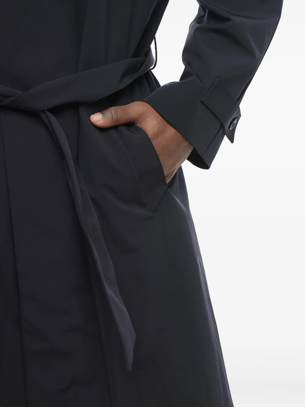 Giorgio Armani Trenchcoat met knopen Blauw