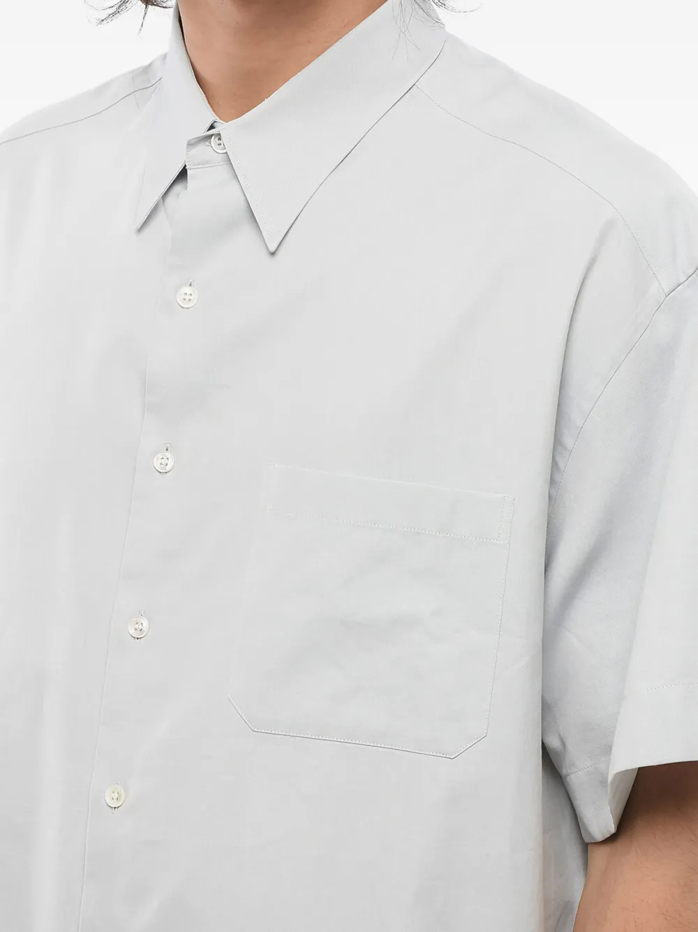 Giorgio Armani overhemd met korte mouwen Grijs