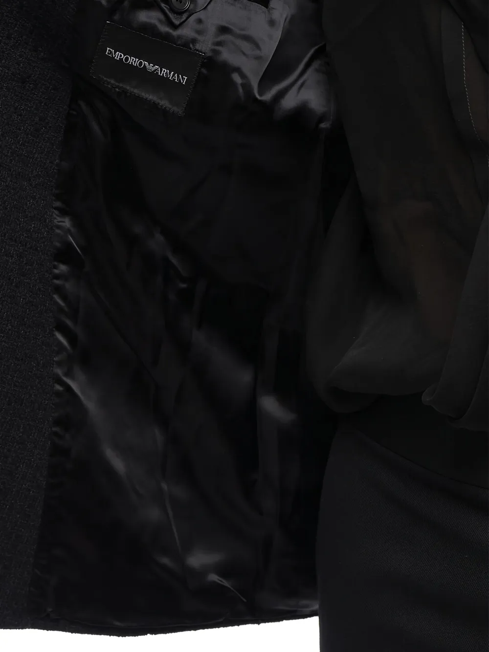 Giorgio Armani double-breasted patch-pocket blazer Zwart