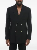 Giorgio Armani double-breasted patch-pocket blazer - Black